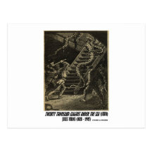 Jules Verne vingt mille calmars de ligues Carte Postale