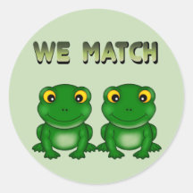Jumeaux drôles de grenouille autocollants