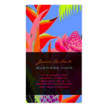Jungle hawaïenne 3 de PixDezines - arrière - plan  Cartes De Visite Professionnelles