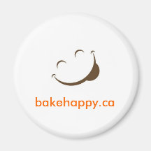 Juste visage heureux, bakehappy.ca aimant pour réfrigérateur
