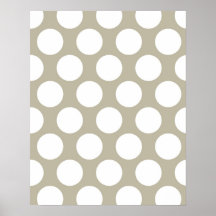 Jute Beige Polkadot Print