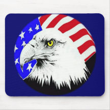 Kaal Eagle en Amerikaanse Vlag Muis Matten