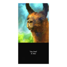 Kaart van de Foto van de lama de Inbare Fotokaart Sjabloon