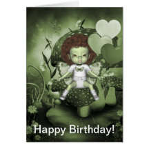 Kaart van de Verjaardag van GreenieBabies de Geluk
