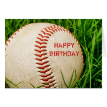 Kaart van de Verjaardag van het honkbal de Gelukki