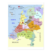 Kaart van Nederland Wenskaart