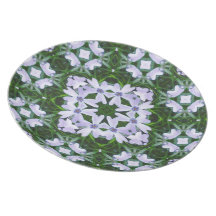 Kaléidoscope bleu de Phlox Assiette