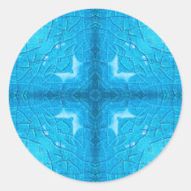 Kaléidoscope bleu de pot de craquement adhésif