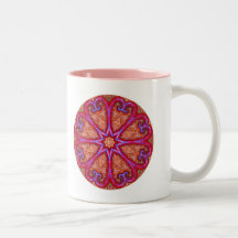 Kaléidoscope de coeur tasse à café