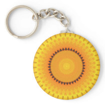 Kaléidoscope d'or Keychain Porte-clef