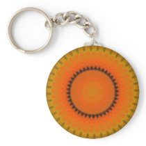 Kaléidoscope orange Keychain Porte-clé