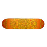 Kaléidoscope orange : Planche à roulettes faite su
