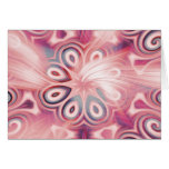 Kaléidoscope rose abstrait avec des remous carte