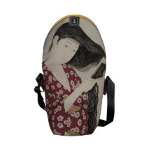 Kamisuki (peignant les cheveux) par Hashiguchi en  Besace