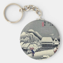 Kanbara door Ando, Hiroshige Ukiyoe Sleutelhangers