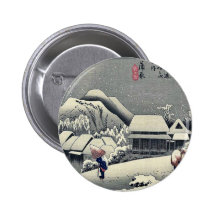 Kanbara par Ando, Hiroshige Ukiyoe Pin's Avec Agrafe