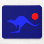 Kangourou bleu tapis de souris