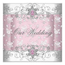 Kant van het Juweel van de Diamant van het huwelij Custom Uitnodging