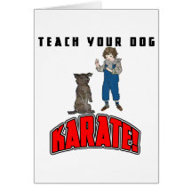 Karaté 4 de chien carte de vœux