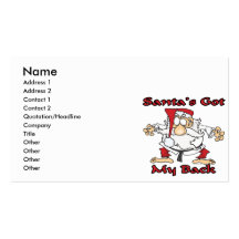 karate santas kregen mijn achter grappige cartoon visitekaart sjablonen