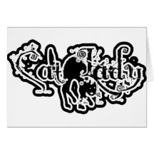 Kat Dame Black & Wit Kaarten