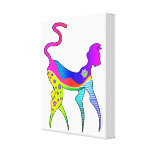 KAT MET DRUK VAN HET CANVAS VAN STERREN DE GALERIJ GALLERIJ WRAPPED CANVAS