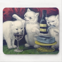 Katten die wijn drink muis mat