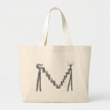 katten stappen canvas tas