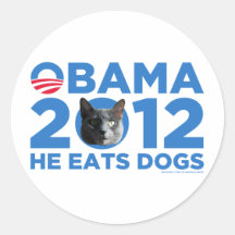Katten voor Obama Ronde Stickers