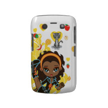 Kawaii Aisha Afrikaanse Amerikaanse Chibi 9700/978 Blackberry Bold Hoesjes