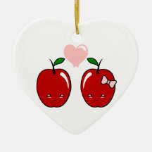 Kawaii Apple aiment Ornement De Noël