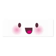 Kawaii font face au signet carte de visite