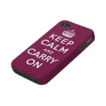 keep calm and carry on Original Iphone 4 Tough Case