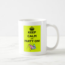 KEEP-CALM-AND-PARTY-ON MUG À CAFÉ