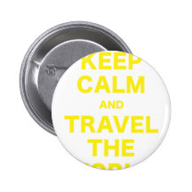 Keep Calm and Travel the World Button