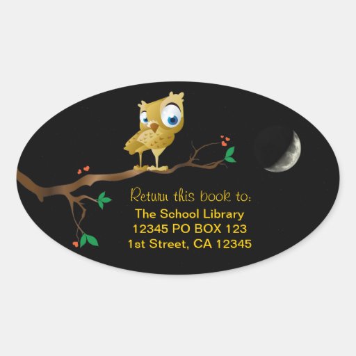 Keer ook dit boek terug - Uil Bookplates Sticker