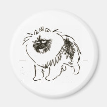 Keeshond Excited Aimant Pour Réfrigérateur