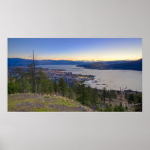 Kelowna par coucher du soleil affiche