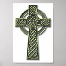 Keltisch Kruis - steen Posters