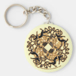 Keltische Knotwork Katten Witte Keychain, Sleutel Hangers