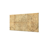 KentuckyPanoramic MapKentucky Stretched Canvas Print