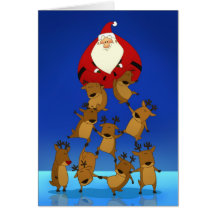Kerstman & Rendier (Lege Kaart)