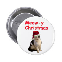 Kerstmis van Meowy Speldbuttons