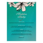 Ketmie blanche - cartes de menu de mariage cartons d'invitation