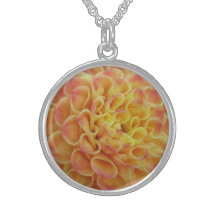 Ketting - de Oranje Bloem van de Dahlia