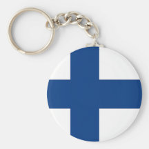 Keychain avec le drapeau de la Finlande Porte-clés