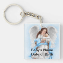 Keychain d'ange de bébé (garçon) porte-clef