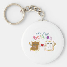 keychain de duvet de beurre d'arachide de besties porte-clé