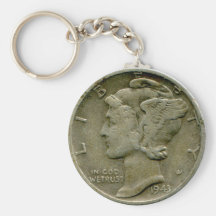 Keychain de face de dixième de dollar des 1943 USA Porte-clé