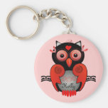 Keychain de hibou avec le nom porte-clés